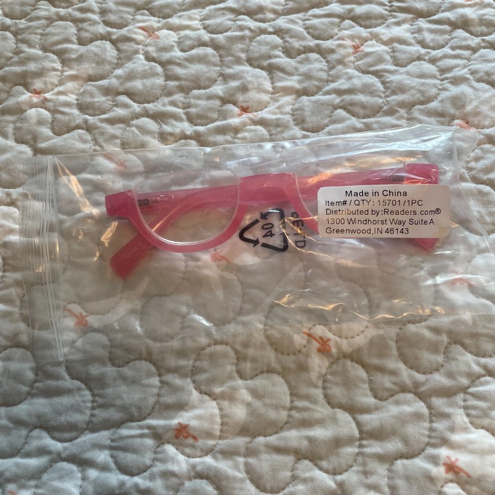 Super Cute Pink Half Glasses Readers / "Cheaters" Shay +3.00 - Picture 5 of 5
